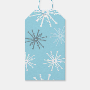 Étiquettes cadeaux de Snowflakes congelés