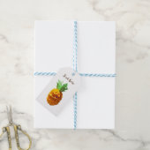 Étiquettes cadeaux de texte personnalisées ananas (Avec de laficelle)
