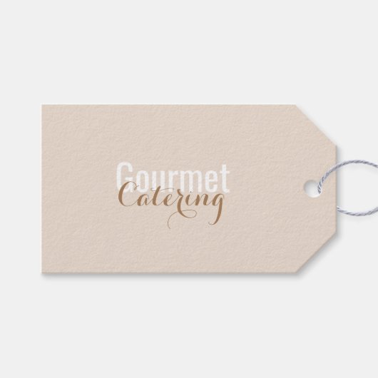 Étiquettes Cadeaux de Traiteur Gourmet (Devant (Horizontal))