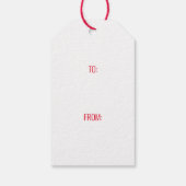 Étiquettes cadeaux de vacances pour l'amour, la pa (Dos)