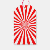 Étiquettes cadeaux de vacances rouges et vertes (Dos)