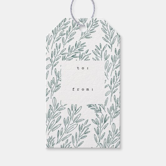 Étiquettes cadeaux de vignes (Devant)