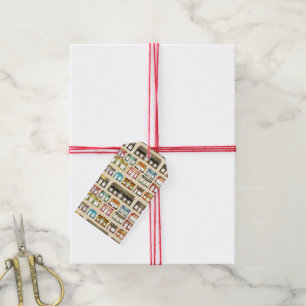 étiquettes cadeaux des magasins vintages