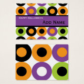 Étiquettes cadeaux d'Halloween Retro (Devant & derrière)