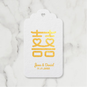 Étiquettes Cadeaux Double Mariage du bonheur