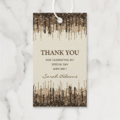 Étiquettes Cadeaux Elégant Glam Silver Gold 50 Fab naissance Real (Verso)