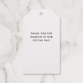 Étiquettes Cadeaux Elégant Or Géométrique | MERCI (Verso)