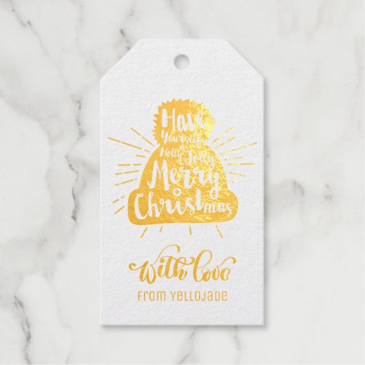 Étiquettes Cadeaux Élégant personnalisable Joyeuses Fêtes de Noël F (Recto)