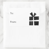 étiquettes cadeaux en noir et blanc (Sac)