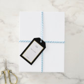 Étiquettes cadeaux en or noir Monogramme classique (Avec de laficelle)