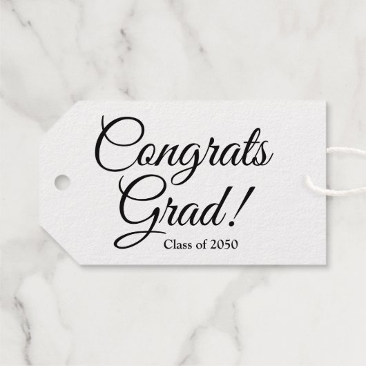 Étiquettes Cadeaux Félicitations Gror noir classe d'écriture année él (Verso (horizontal))