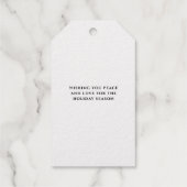 Étiquettes Cadeaux feuillage élégant noël avec vacances (Verso)