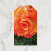 Étiquettes Cadeaux Fleur de rose orange (Verso)