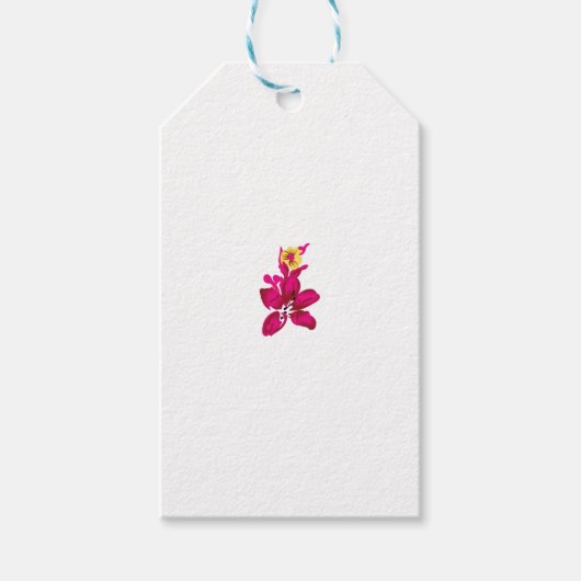 Étiquettes Cadeaux. Floral. Monogramme. Fêtes | Pe (Devant)