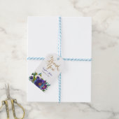 Étiquettes Cadeaux Florales Violettes (Avec de laficelle)