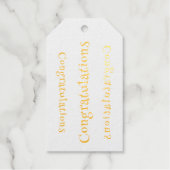 Étiquettes Cadeaux Foil Félicitations Favor Balise (Recto)