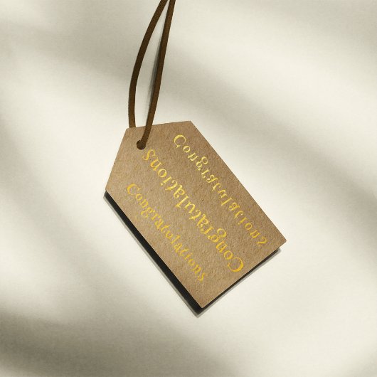 Étiquettes Cadeaux Foil Félicitations Favor Balise