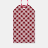 Étiquettes Cadeaux Gingham Rouge Rustique (Dos)