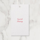 Étiquettes cadeaux Gold Foil et White Diagonal Str (Verso)