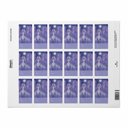 Étiquettes cadeaux Holiday Angel (Feuille entière)