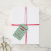Étiquettes Cadeaux Houx Noël Vert (Avec de la ficelle)