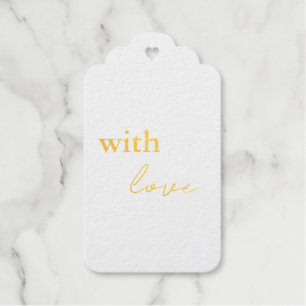 Étiquettes Cadeaux Huile D'Or Personnalisée Avec Amour