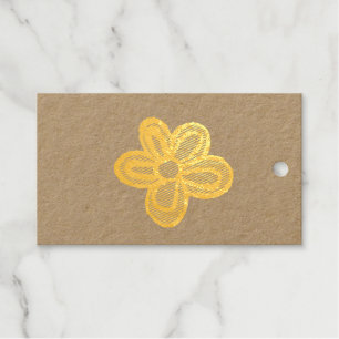 Étiquettes Cadeaux Illustration de fleurs