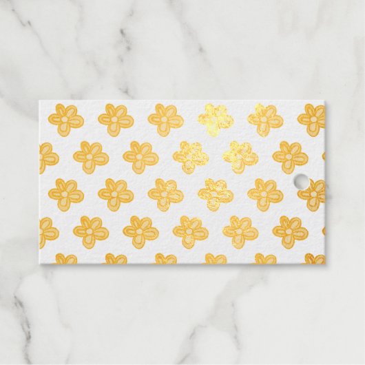 Étiquettes Cadeaux Illustration de fleurs (Recto (horizontal))