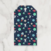 Étiquettes Cadeaux illustration de motif spatial (Verso)