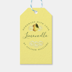 Étiquettes Cadeaux Jaunes Personnalisées Limoncell