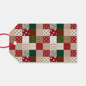 Étiquettes Cadeaux Joy Noël | Patchwork modifiable (Dos (Horizontal))
