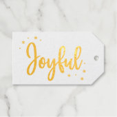 Étiquettes Cadeaux Joyeuse Typographie Script Noël moderne (Recto (horizontal))