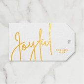 Étiquettes Cadeaux Joyeuse vraie huile (Recto (horizontal))