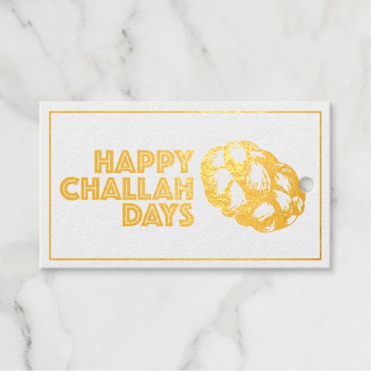 Étiquettes Cadeaux Joyeuses fêtes de Challah Hanoukka Chanukah (Recto (horizontal))