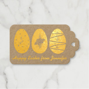 Étiquettes Cadeaux Joyeux Beurre de Pâques Oeufs-Bonbons Fabriqués Pa