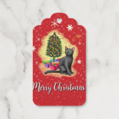 Étiquettes Cadeaux Joyeux chat de Noël (Verso)