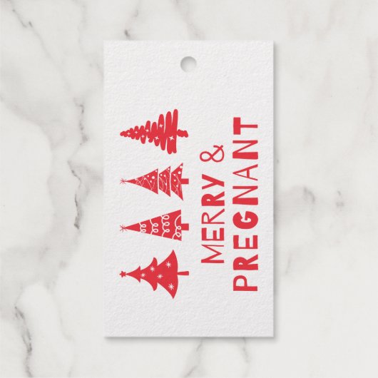 Étiquettes Cadeaux Joyeux et enceinte à Noël (Verso)