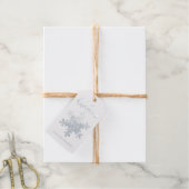 Étiquettes Cadeaux Joyeux Noël Élégant simple Flocon de neige chic (Avec de la ficelle)