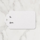 Étiquettes Cadeaux Joyeux Noël Main Lettré Brush Script Or (Verso (horizontal))