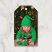 Étiquettes Cadeaux Joyeux Noël Photo moderne (Verso)