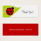 Étiquettes cadeaux Ladybug (Devant & derrière)