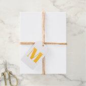 Étiquettes Cadeaux LETTRE initiale personnalisée moderne (Avec de la ficelle)