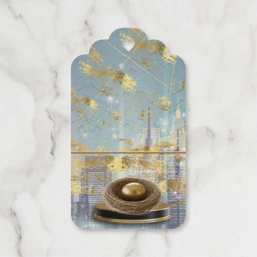 Étiquettes Cadeaux  Luxury Foil Easter Invitation Card (Verso)