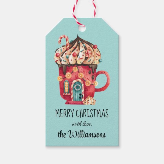 Étiquettes cadeaux maison de bonbons de Noël perso (Devant)