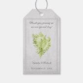 Étiquettes cadeaux Mariage Conch Shell Green (Devant)