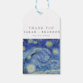 Étiquettes cadeaux mariage de nuit Starry (Dos)