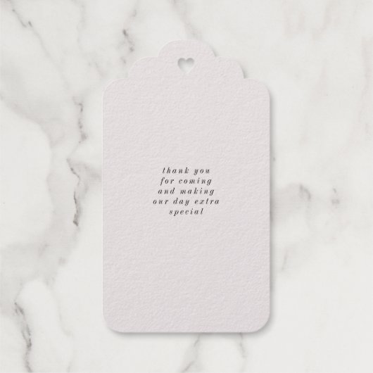 Étiquettes Cadeaux Mariage floral moderne (Verso)