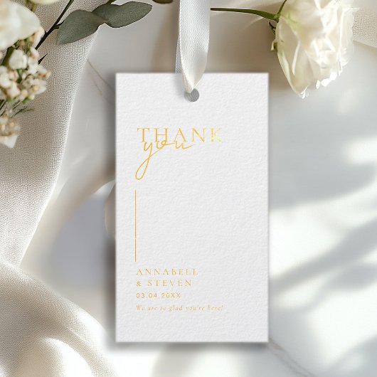 Étiquettes Cadeaux Mariage moderne, minimaliste, "MERCI"