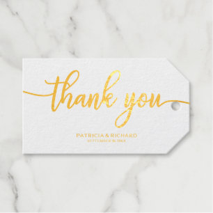 Étiquettes Cadeaux Merci - Chic Calligraphie Cadeau de Mariage