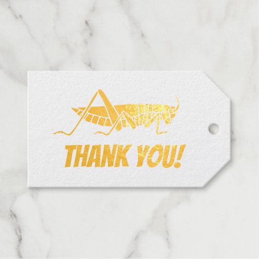 Étiquettes Cadeaux Merci Grasshopper (Recto (horizontal))